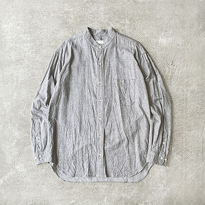 Baggy Fit Band Collar Shirt