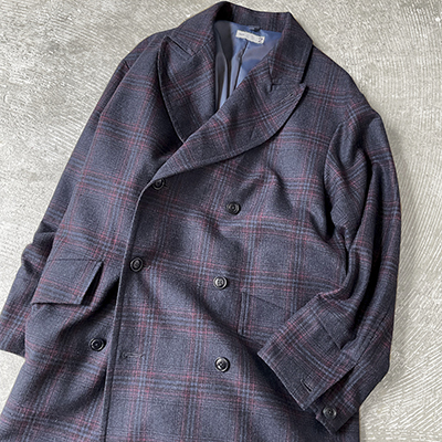 Double Breasted Slant Flap Pocket Coat