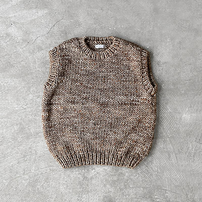 Hand Knit Crew Neck Vest