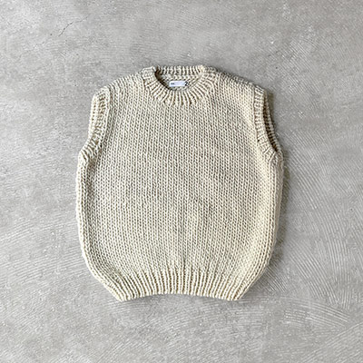 Hand Knit Crew Neck Vest