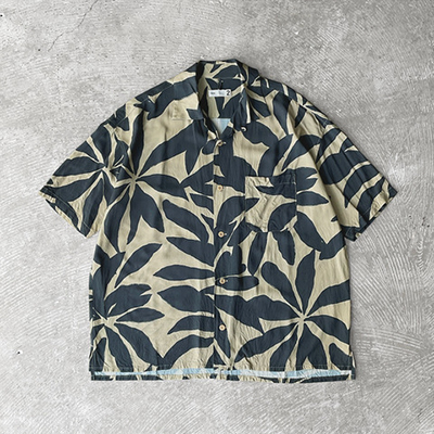 Open Collar Short Sleeve Shirt