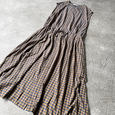 Sleeveless Drawstring Gather Dress