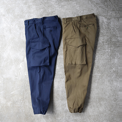Side Flap-Pocket Cuffed Military Pants